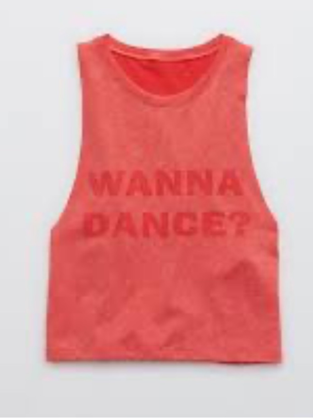 OFFLINE SEAMLESS Wanna Dance? Red Cropped Tank Top